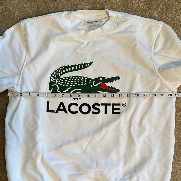 Lacoste White Crewneck Sweatshirt for Men - Picture 5 of 7